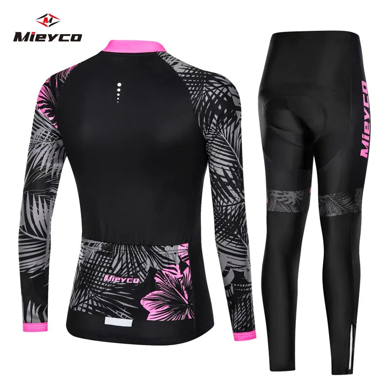 Women's Anti-UV Spring Cycling Set - Polyester Bicycle Apparel and Jersey for Cycling