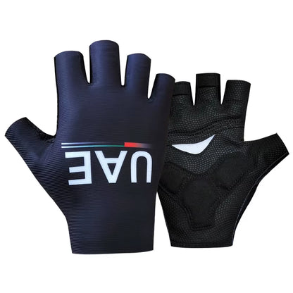 Pro Team 2026 Men's Breathable Cycling Gloves - Half Finger Anti-Slip MTB Bicycle Gloves for Road Cycling in UAE and Italy