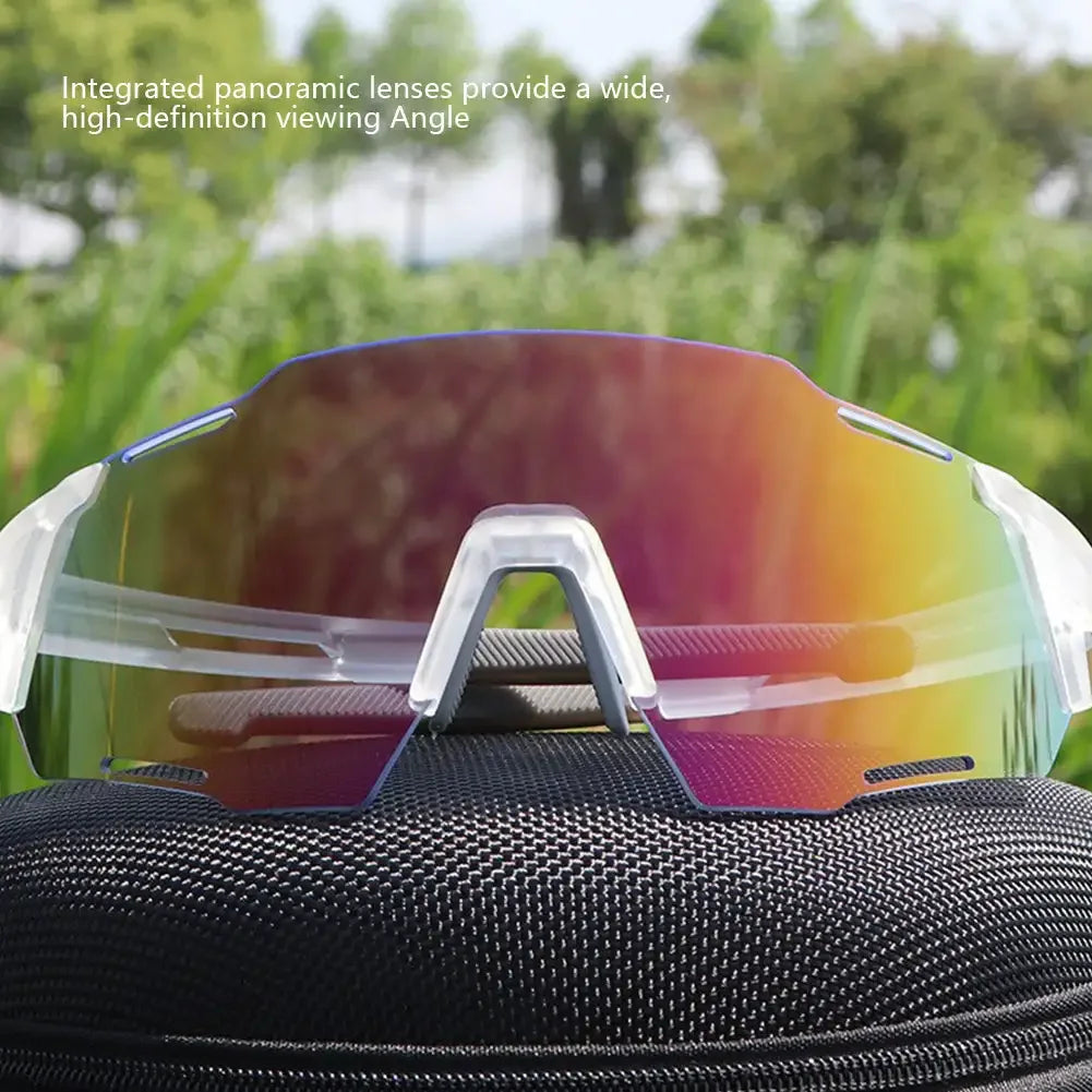 Photochromic Cycling Sunglasses with UV400 Protection - MTB Sports Eyewear for Outdoor Activities, Biking, and Fishing