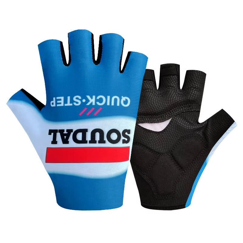 Pro Team 2026 Men's Breathable Cycling Gloves - Half Finger Anti-Slip MTB Bicycle Gloves for Road Cycling in UAE and Italy