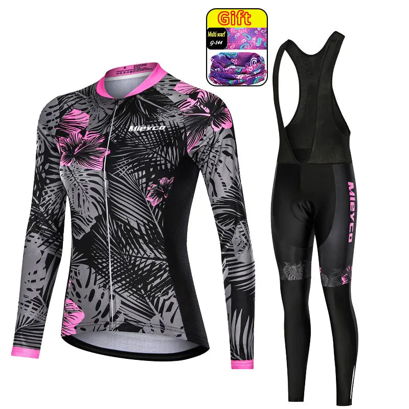 Women's Anti-UV Spring Cycling Set - Polyester Bicycle Apparel and Jersey for Cycling
