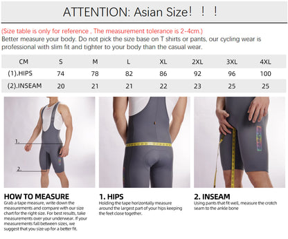 Men's Seamless Cycling Bib Shorts 2.0 - PRO Level Performance for Men and Women