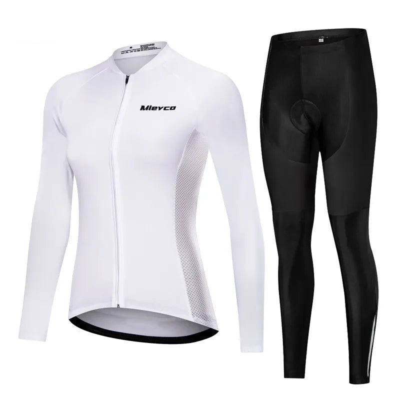 Women's Anti-UV Spring Cycling Set - Polyester Bicycle Apparel and Jersey for Cycling