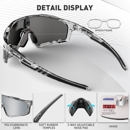Polarized UV400 Cycling Sunglasses for Men and Women - Outdoor Sports Eyewear and Goggles