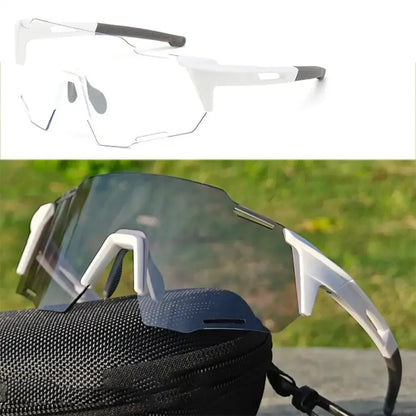 Photochromic Cycling Sunglasses with UV400 Protection - MTB Sports Eyewear for Outdoor Activities, Biking, and Fishing