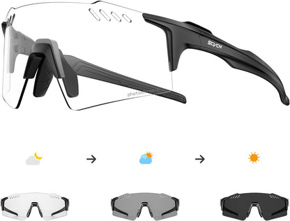 Photochromic Cycling Glasses for Men and Women - MTB S9A2 Model