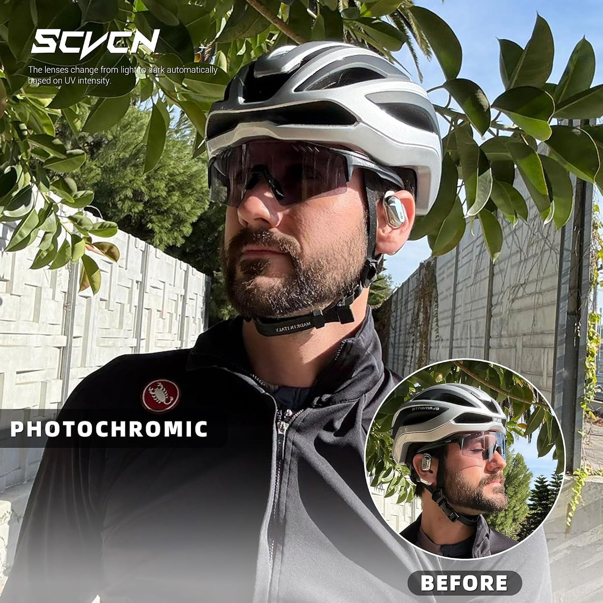 Photochromic Cycling Glasses for Men and Women - MTB S9A2 Model