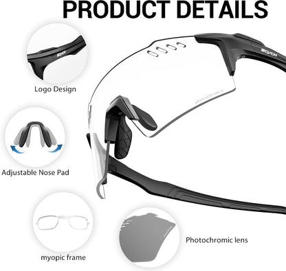 Photochromic Cycling Glasses for Men and Women - MTB S9A2 Model