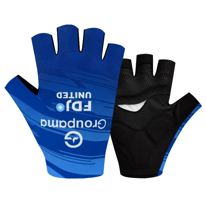 Pro Team 2026 Men's Breathable Cycling Gloves - Half Finger Anti-Slip MTB Bicycle Gloves for Road Cycling in UAE and Italy
