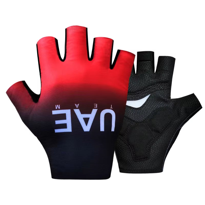 Pro Team 2026 Men's Breathable Cycling Gloves - Half Finger Anti-Slip MTB Bicycle Gloves for Road Cycling in UAE and Italy