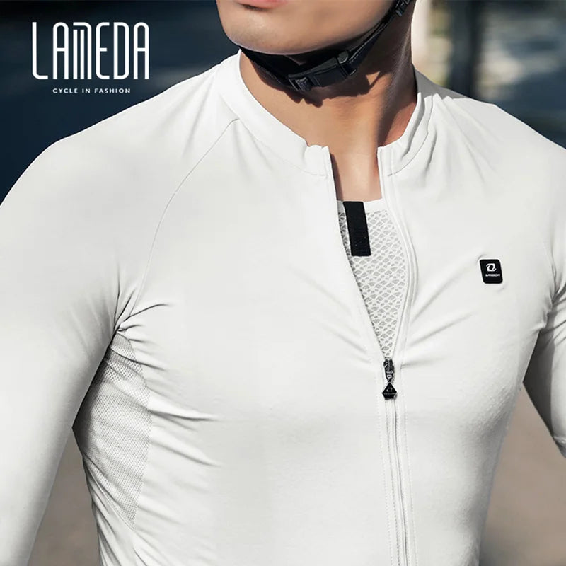 Lameda Men's Long Sleeve Cycling Jersey - Quick Dry and Breathable Spring/Summer Cycling Apparel