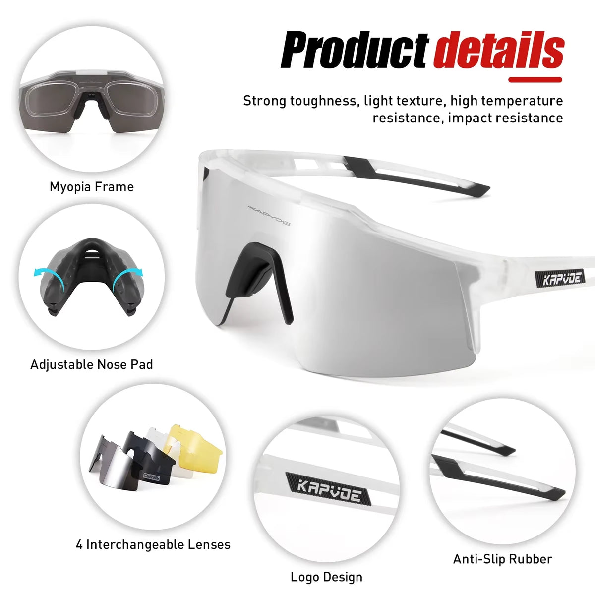 UV400 Men's Cycling Sunglasses - High-Performance MTB Eyewear for Outdoor Sports