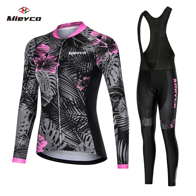 Women's Anti-UV Spring Cycling Set - Polyester Bicycle Apparel and Jersey for Cycling