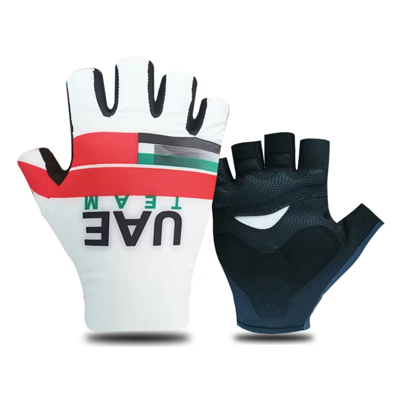 Pro Team 2026 Men's Breathable Cycling Gloves - Half Finger Anti-Slip MTB Bicycle Gloves for Road Cycling in UAE and Italy