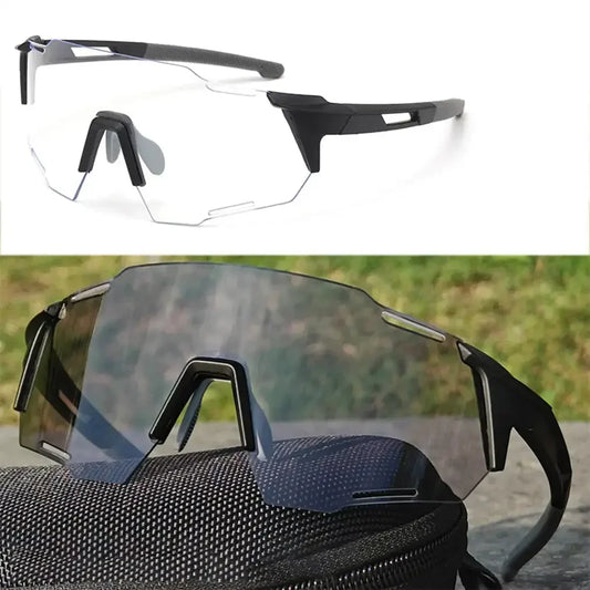 Photochromic Cycling Sunglasses with UV400 Protection - MTB Sports Eyewear for Outdoor Activities, Biking, and Fishing