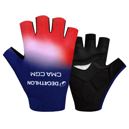 Pro Team 2026 Men's Breathable Cycling Gloves - Half Finger Anti-Slip MTB Bicycle Gloves for Road Cycling in UAE and Italy