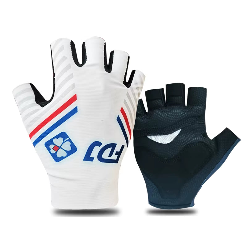 Pro Team 2026 Men's Breathable Cycling Gloves - Half Finger Anti-Slip MTB Bicycle Gloves for Road Cycling in UAE and Italy