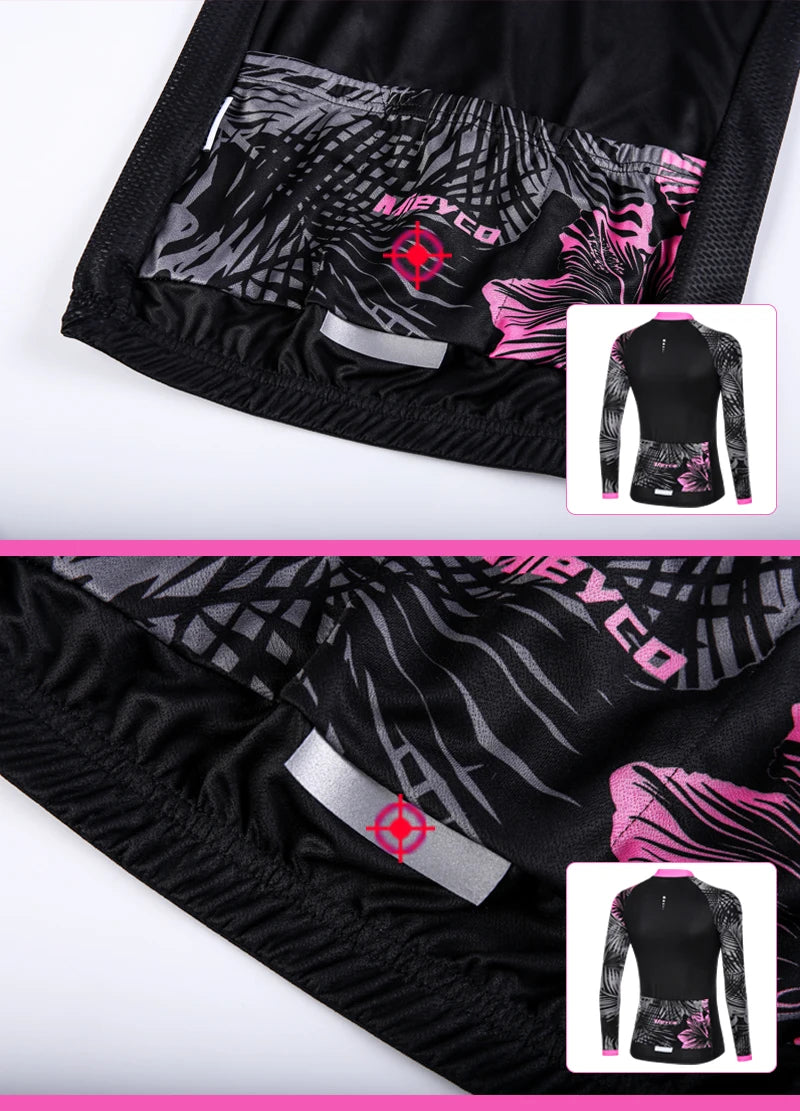 Women's Anti-UV Spring Cycling Set - Polyester Bicycle Apparel and Jersey for Cycling
