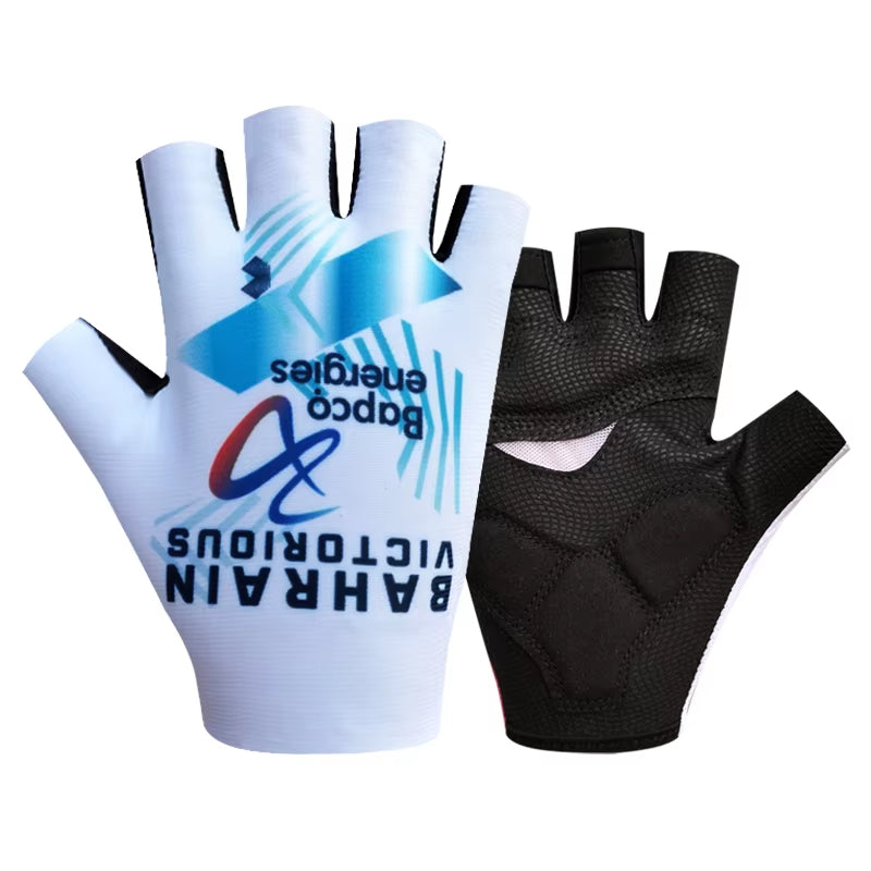 Pro Team 2026 Men's Breathable Cycling Gloves - Half Finger Anti-Slip MTB Bicycle Gloves for Road Cycling in UAE and Italy