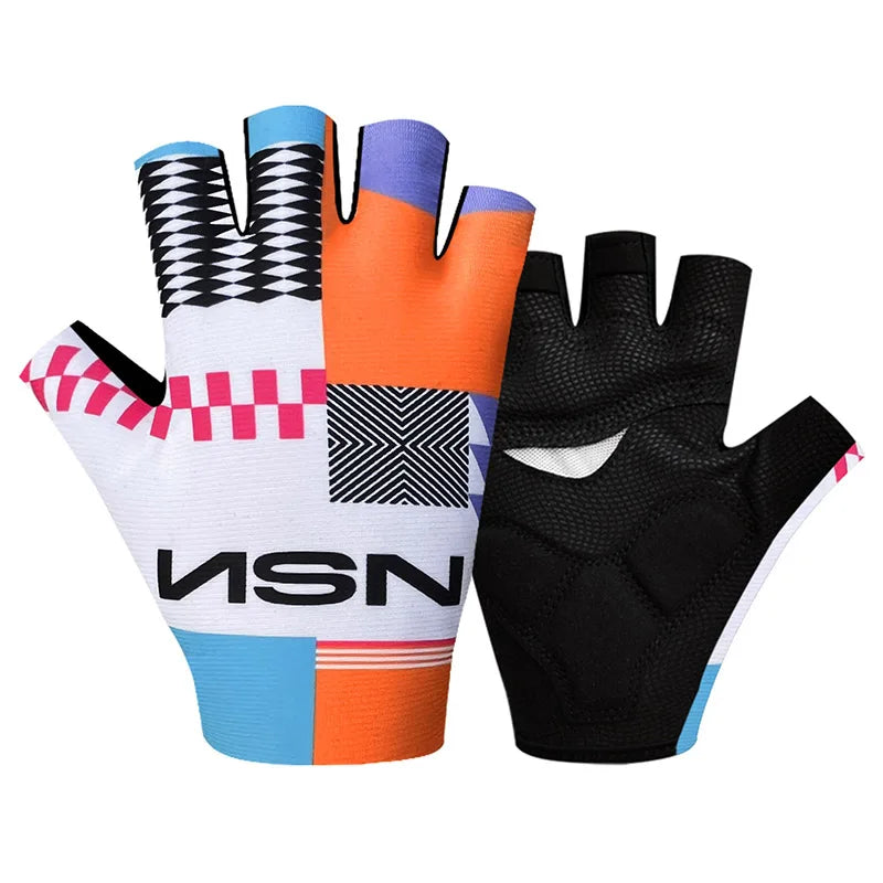 Pro Team 2026 Men's Breathable Cycling Gloves - Half Finger Anti-Slip MTB Bicycle Gloves for Road Cycling in UAE and Italy